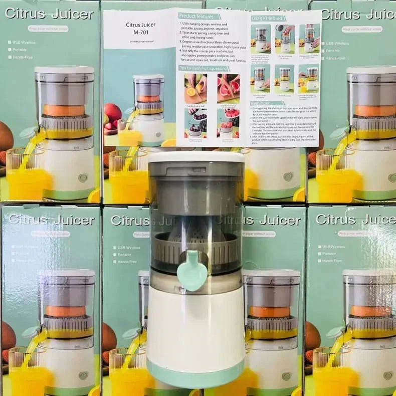 Wireless Automatic Citrus Juicer – USB Rechargeable Fruit Squeezer