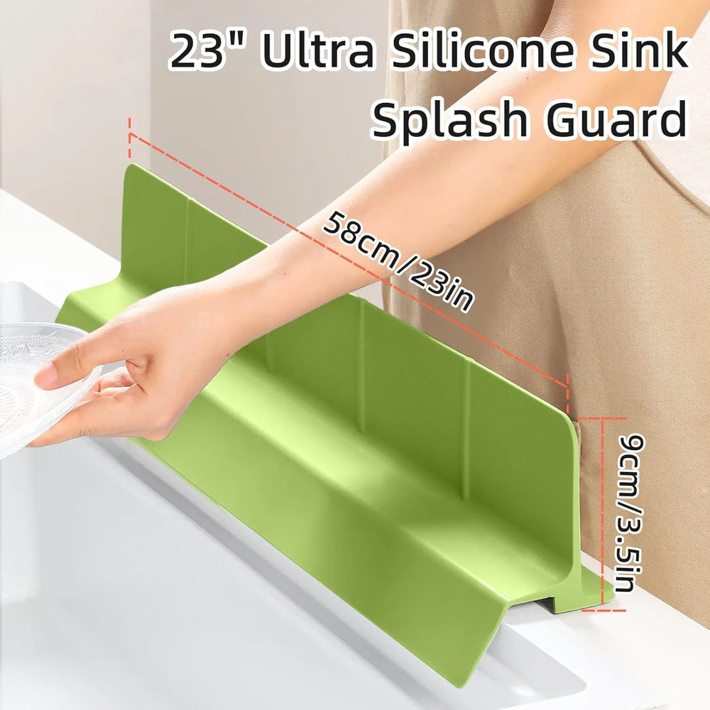 Upgraded Silicone Sink Splash Guard – Waterproof Kitchen Faucet Shield