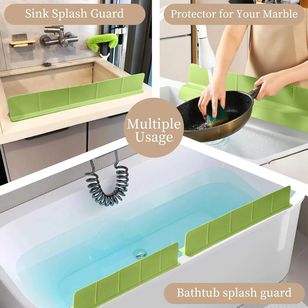 Upgraded Silicone Sink Splash Guard – Waterproof Kitchen Faucet Shield