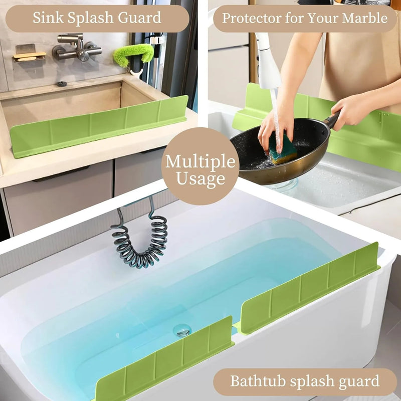Upgraded Silicone Sink Splash Guard – Waterproof Kitchen Faucet Shield