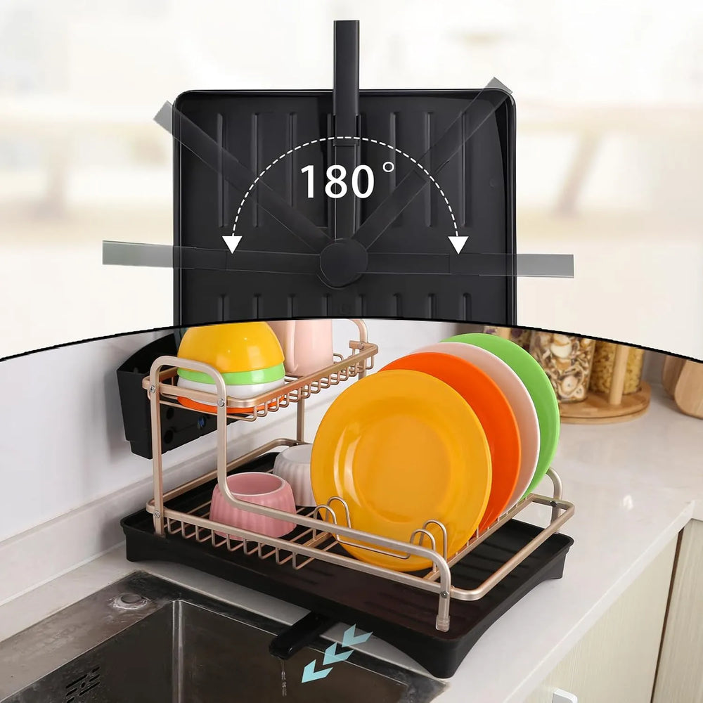 2-Tier Dish Drying Rack – Space-Saving Kitchen Organizer