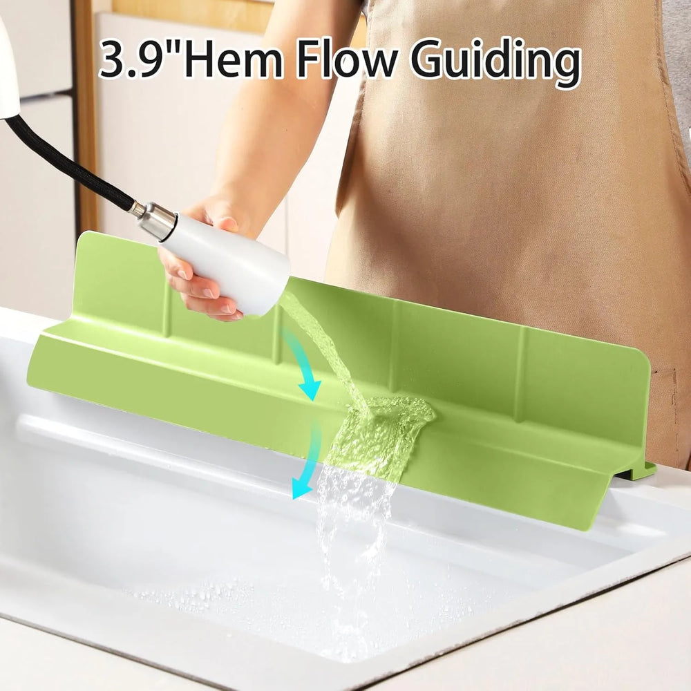 Upgraded Silicone Sink Splash Guard – Waterproof Kitchen Faucet Shield