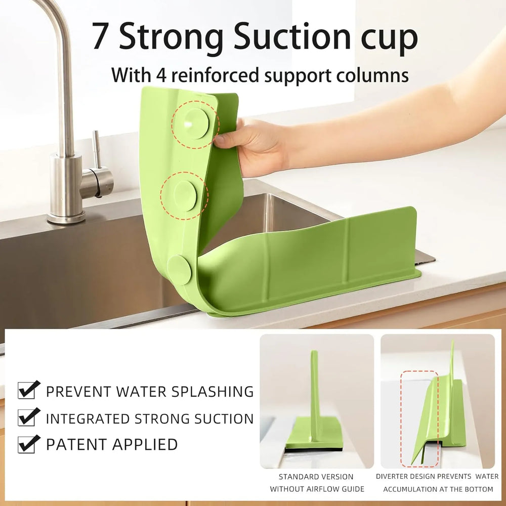 Upgraded Silicone Sink Splash Guard – Waterproof Kitchen Faucet Shield