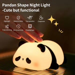 Adorable Panda Silicone Night Light – Dimmable Touch Control Lamp with Sleep Timer