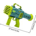 Dinosaur Bubble Bazooka – Automatic Gatling-Style Colorful Bubble Gun with Lights