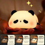 Adorable Panda Silicone Night Light – Dimmable Touch Control Lamp with Sleep Timer