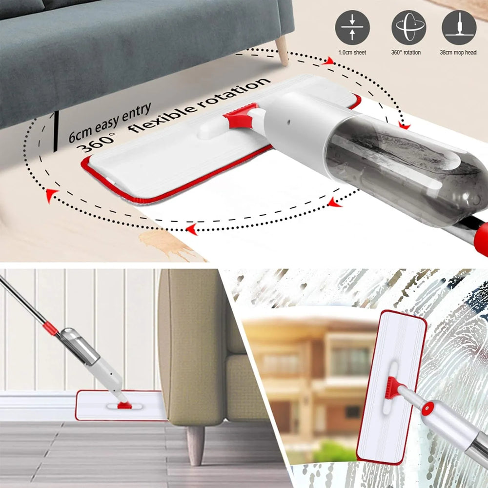 Spray Mop – 360° Rotating Floor Cleaner with Microfiber Pad