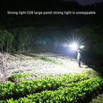 Multi-Functional Tactical LED Flashlight with COB Work Light & Emergency Hammer