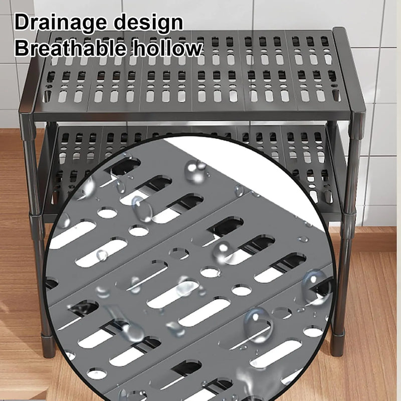 3-Tier Microwave Shelf Stand – Heavy-Duty Kitchen Countertop Storage Rack and Organizer