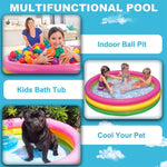 3-Ring Inflatable Sunset Glow Pool – Multifunctional Kids' Swimming Pool, Ball Pit, and Pet Bath