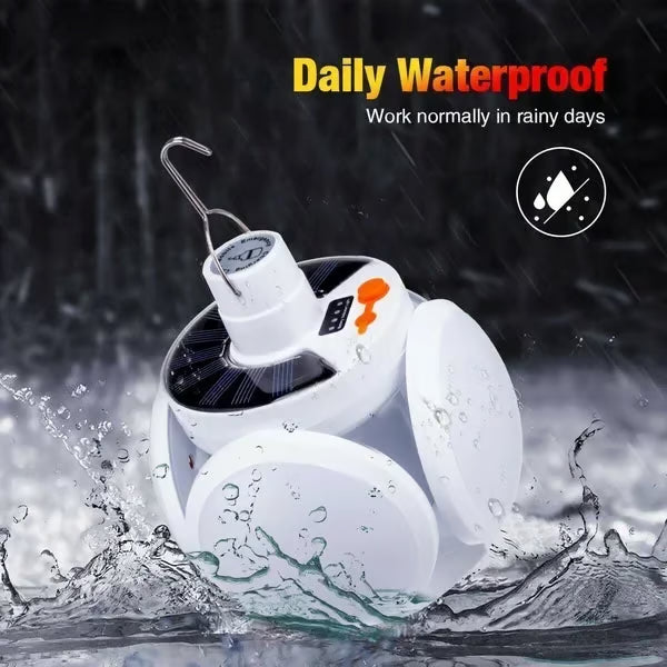 Foldable LED Camping Light Bulb – 90° Adjustable Hanging Emergency Lamp for Outdoor