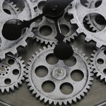 Industrial Gear Wall Clock – Large 3D Moving Cog Timepiece with Roman Numerals
