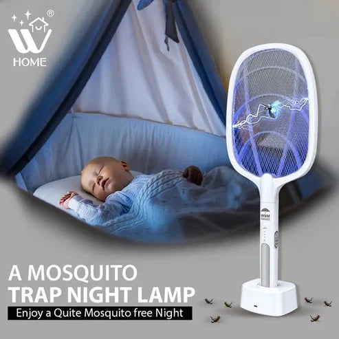 Smart 2-in-1 Electric Bug Zapper – Rechargeable Mosquito Swatter & Trap