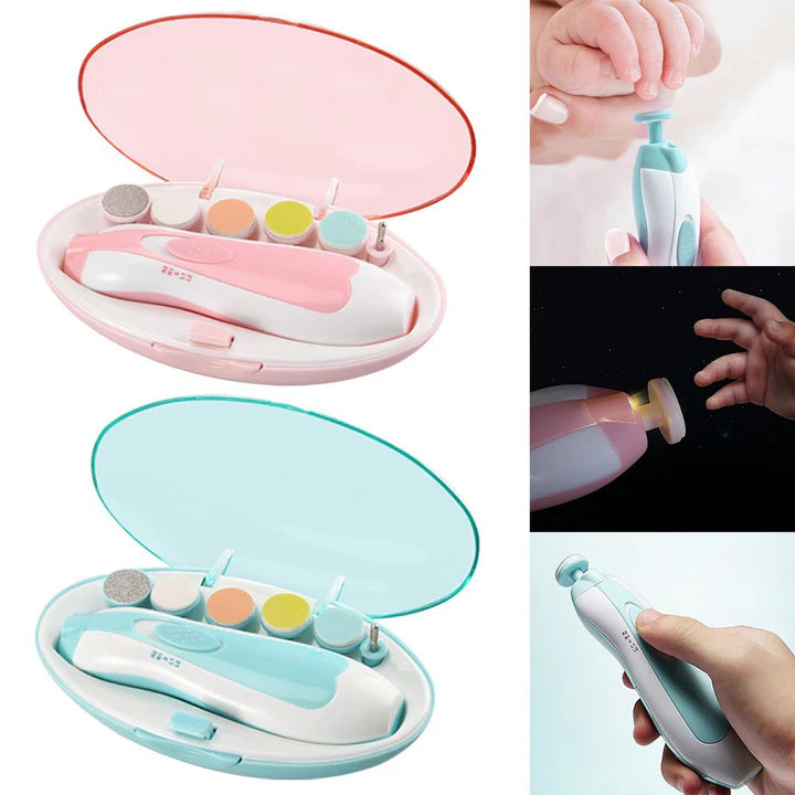 Baby Electric Nail Grinder Kit – Safe Infant Nail Trimmer with Whisper-Quiet Low Bass