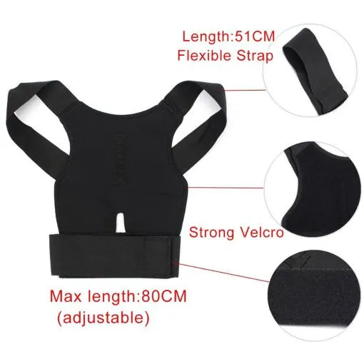 Adjustable Back Posture Corrector Belt – Heavy-Duty Lumbar Support Brace for Office, Fitness