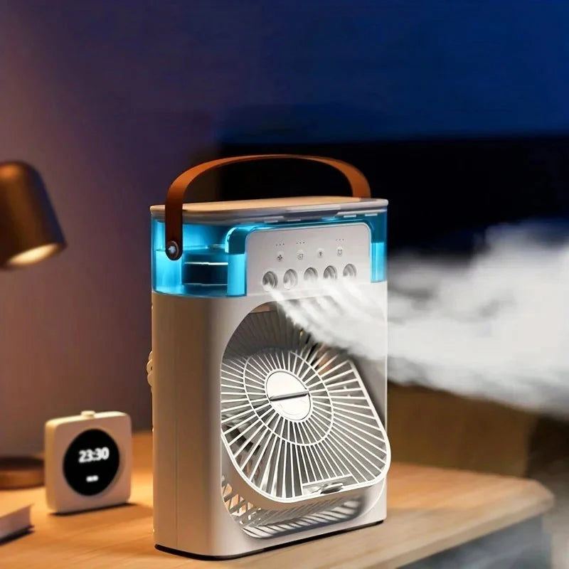 Portable Water Spray Cooling Fan – Mini Desktop Air Cooler