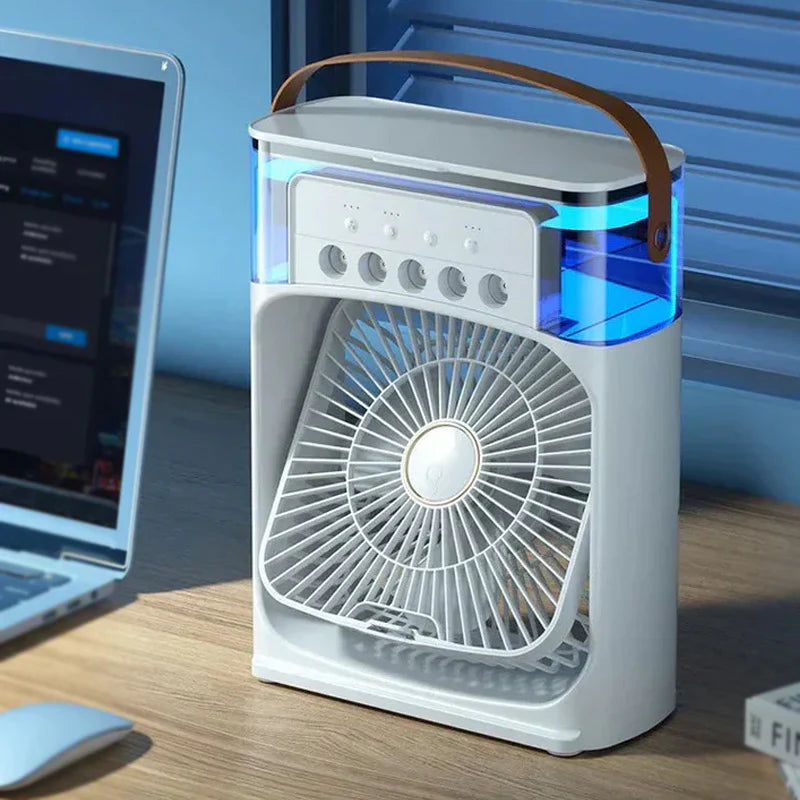 Portable Water Spray Cooling Fan – Mini Desktop Air Cooler