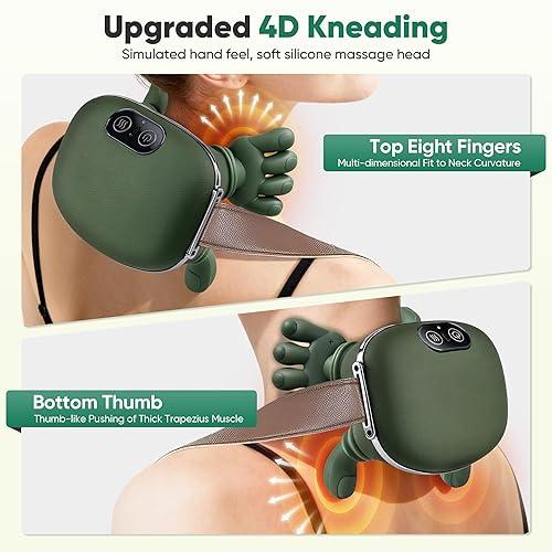 Premium 3D Bionic Hand-Shape Neck Massager with Red Hot Compress