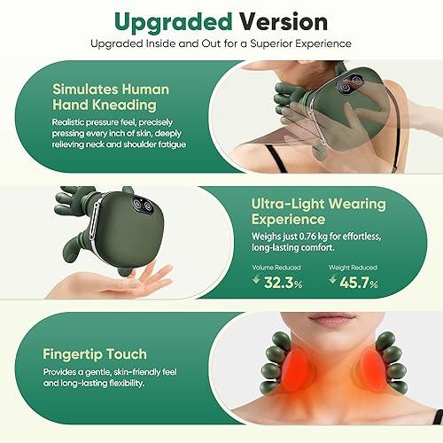 Premium 3D Bionic Hand-Shape Neck Massager with Red Hot Compress