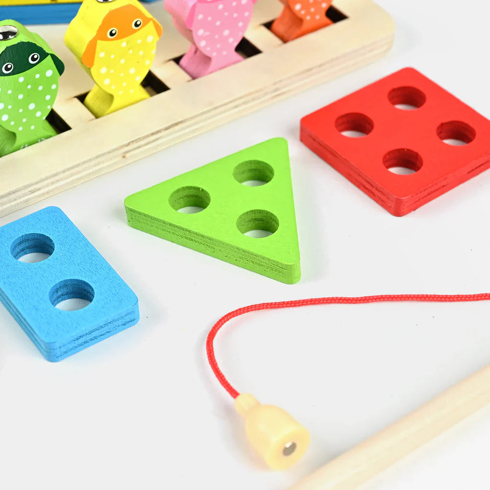 Wooden Shape Sorter Stacking Toy - Educational Magnetic Learning Toy