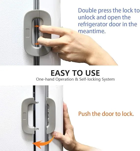 Easy Fridge & Cabinet Lock – Child Safety Security Latch