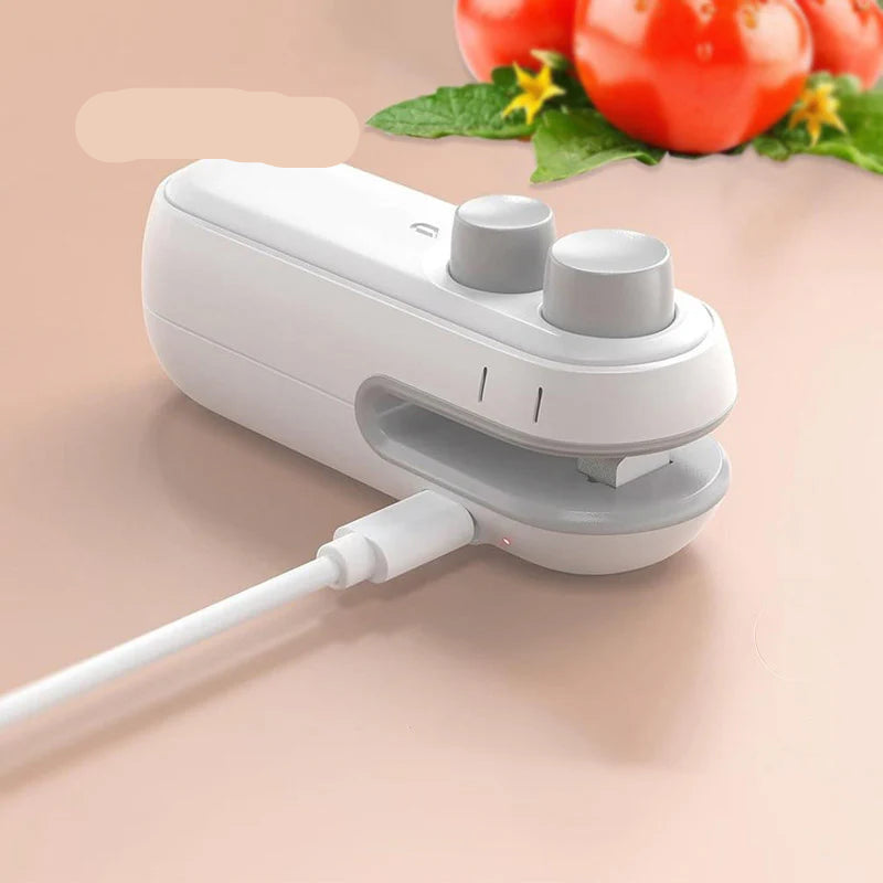 2-in-1 Portable Mini Bag Sealer & Cutter – Handheld Vacuum Heat Sealer for Food