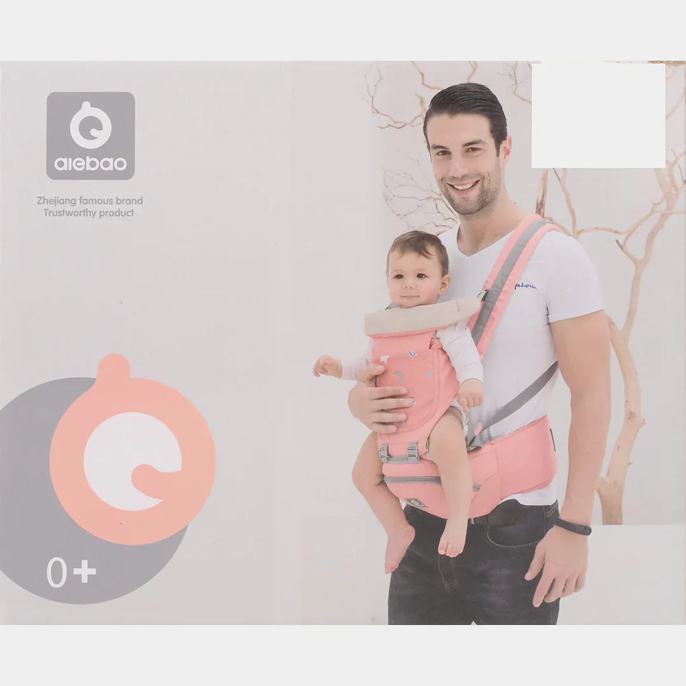 EasyWear 3-in-1 Baby Carrier with Detachable Hip Seat | Ergonomic & Comfortable | Pink Colors