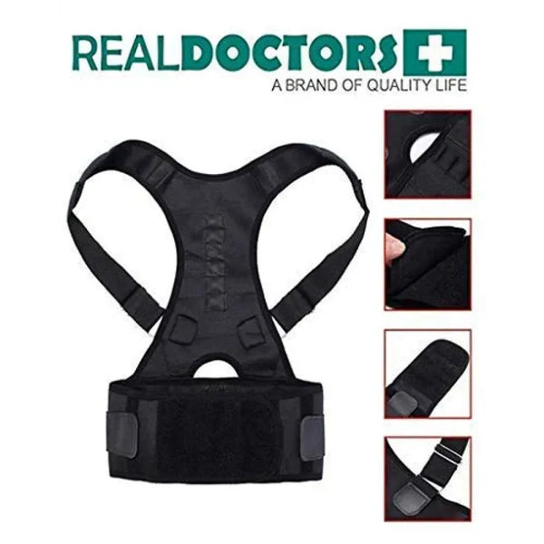Adjustable Back Posture Corrector Belt – Heavy-Duty Lumbar Support Brace for Office, Fitness
