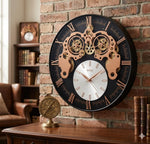 Gear Wall Clock – Luxury Moving Cog Timepiece with Roman & Linear Markers