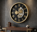 Elegance Moving Gear Wall Clock – Luxury 3D Mechanical Skeleton Timepiece