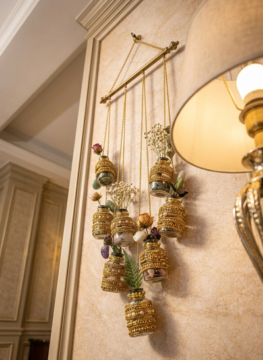 Wall Hanging Planter – Small  Glass Jars
