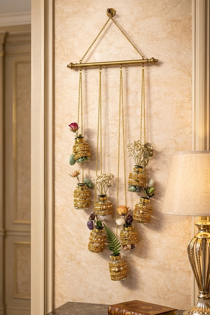 Wall Hanging Planter – Small  Glass Jars