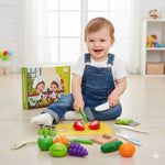 Perfect Kids Kitchen Set + Colorful Fruit & Vegetable Cutting Toy ( Pack 1 )