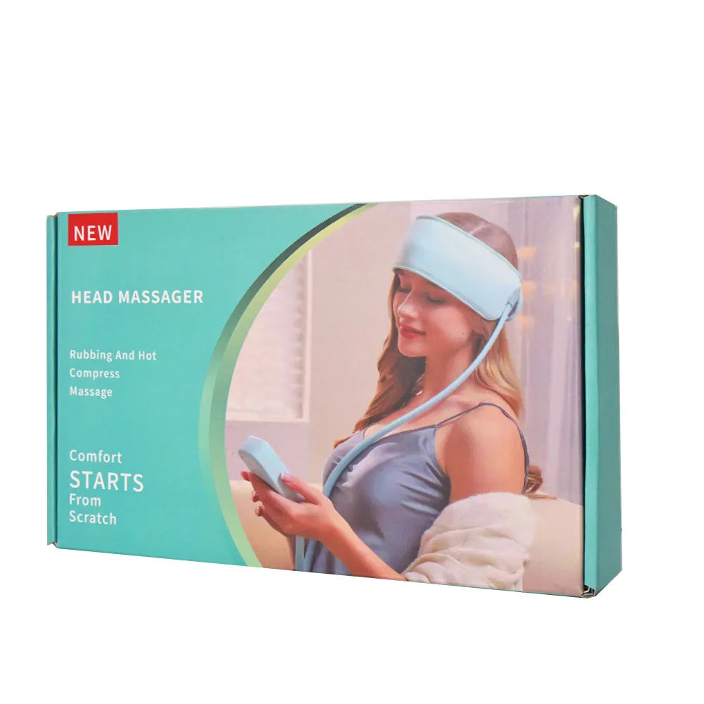 New Wearable Head Massager – Rubbing & Hot Compress Therapy Band