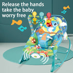 Baby Rocker & Bouncer Chair – With Vibrating Seat, Hanging Toys & Safety Harness
