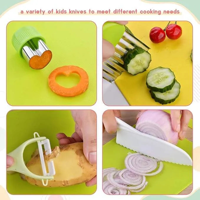 Perfect Kids Kitchen Set + Colorful Fruit & Vegetable Cutting Toy ( Pack 2 )