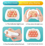 Electronic Pop Push Game Console – Interactive Light-Up Fidget Toy