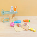Little Kitchen Accessories – Wooden Pretend Play Cooking Set for Kids