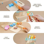 Little Kitchen Accessories – Wooden Pretend Play Cooking Set for Kids