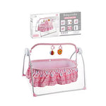 Baby Cradle  Electric Rocking Bassinet with Remote Control Pink