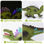 Electronic Walking Spinosaurus Dinosaur Toy with Lights and Roaring Sound