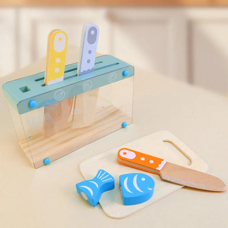Little Kitchen Accessories + Colorful Fruit & Vegetable Cutting Toy (Pack 1)