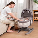 Multi-Motion Baby Cradle – 4-in-1 Electric Rocker with Mosquito Net