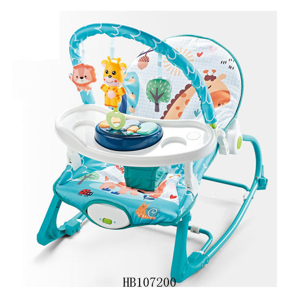 Baby Bouncer with Toy Bar and Adjustable Seat – Animal Theme