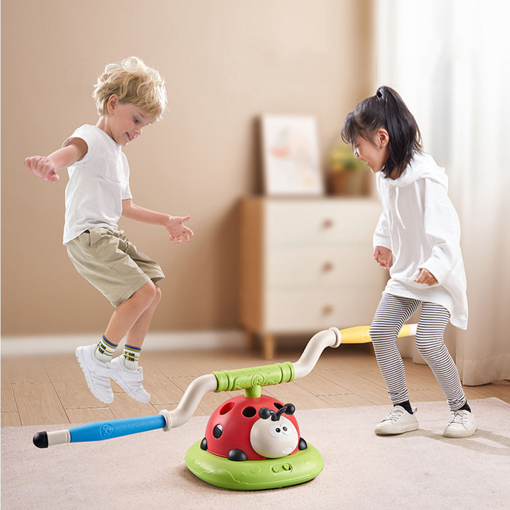 3-in-1 Kids Activity Toy – Jumping Game, Ring Toss & Rocket Launcher