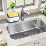 2-in-1 Dish Soap Dispenser & Sponge Holder  – One-Hand Press