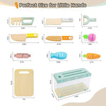 Little Kitchen Accessories + Colorful Fruit & Vegetable Cutting Toy (Pack 1)