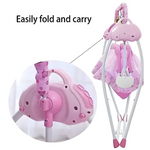 Baby Cradle  Electric Rocking Bassinet with Remote Control Pink