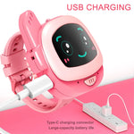 Pink and Blue Cute Robot Face Digital Kids Watch – Fun Cartoon Wristwatch