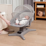 Electric Baby Swing Rocker with Mosquito Net & Remote – 5-Speed Auto Cradle for Newborns